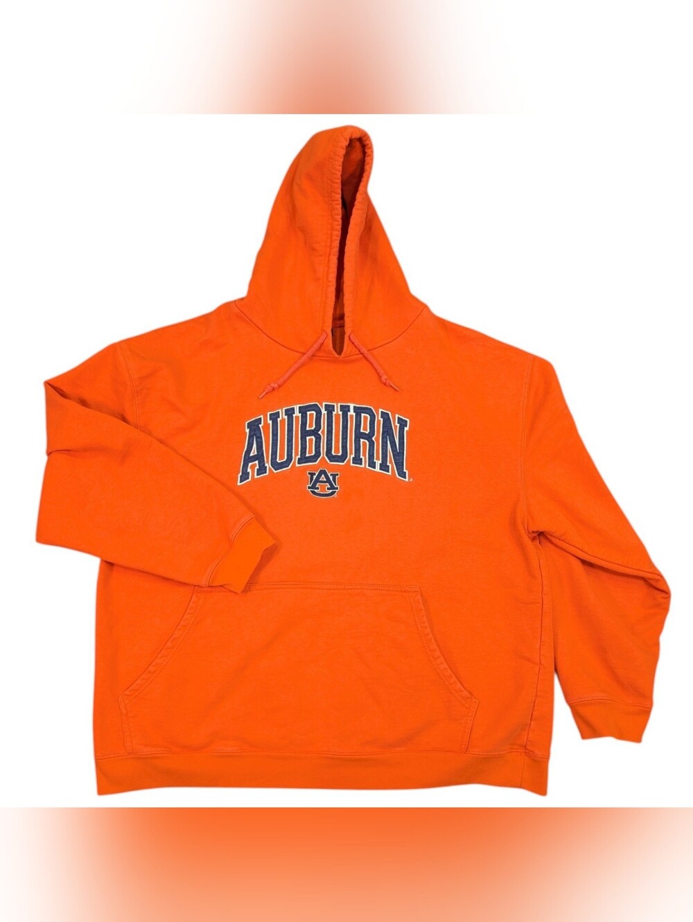 Auburn Tigers Embroidered Orange Hoodie Pro Edge Tag Men's Sz 2XL Collegiate